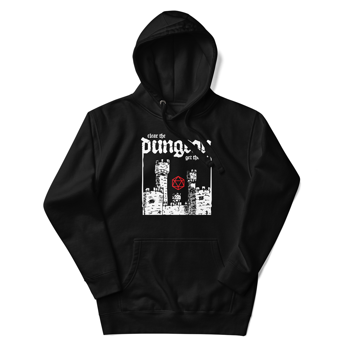 Clear the Dungeon Get the Loot DnD Hoodie Black