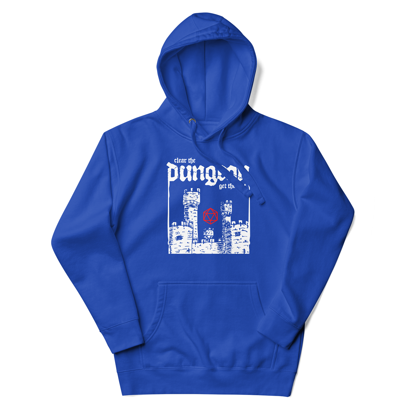 Clear the Dungeon Get the Loot DnD Hoodie Blue