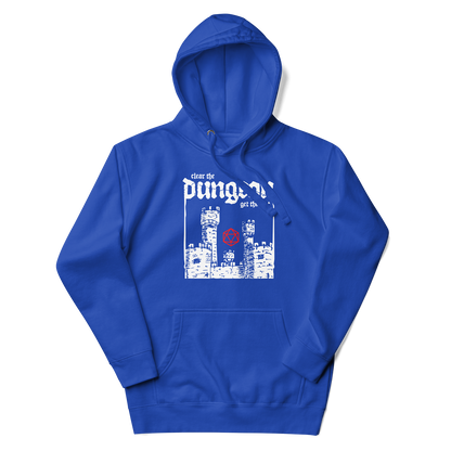 Clear the Dungeon Get the Loot DnD Hoodie Blue