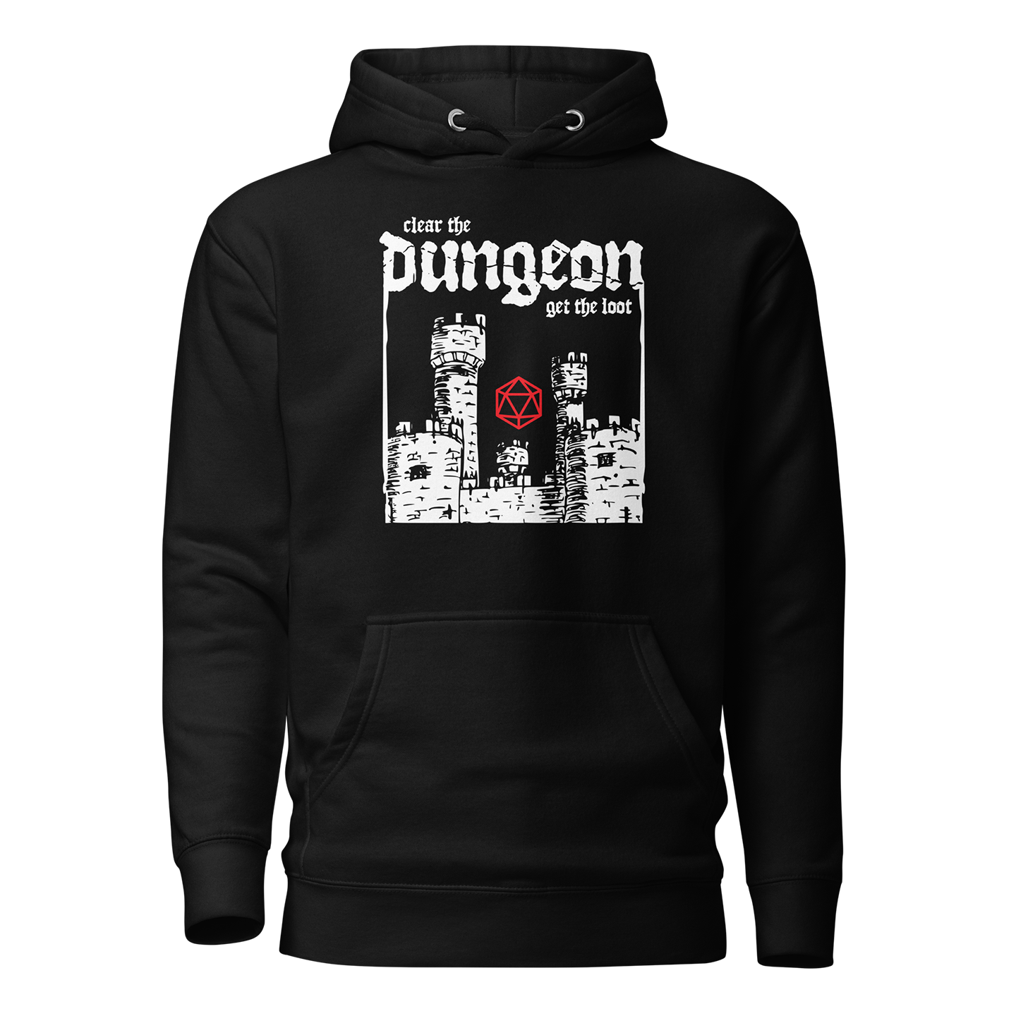 Clear the Dungeon Get the Loot DnD Hoodie Mockup