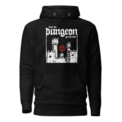 Clear the Dungeon Get the Loot DnD Hoodie Mockup