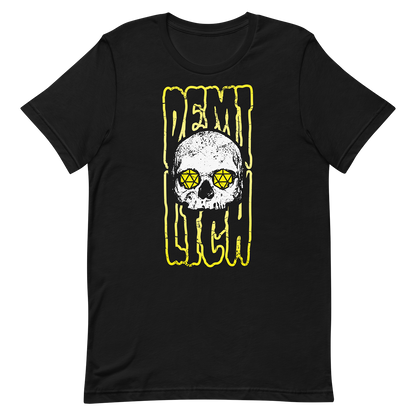 black demi lich dnd skull tshirt