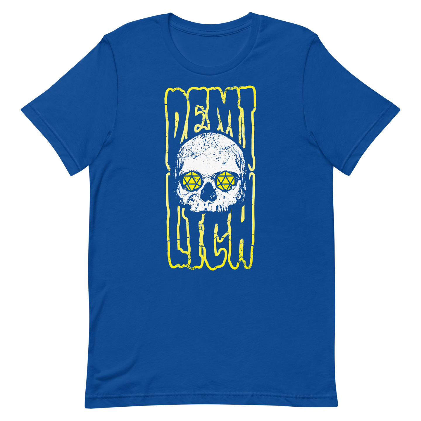 blue demi lich dnd skull tshirt