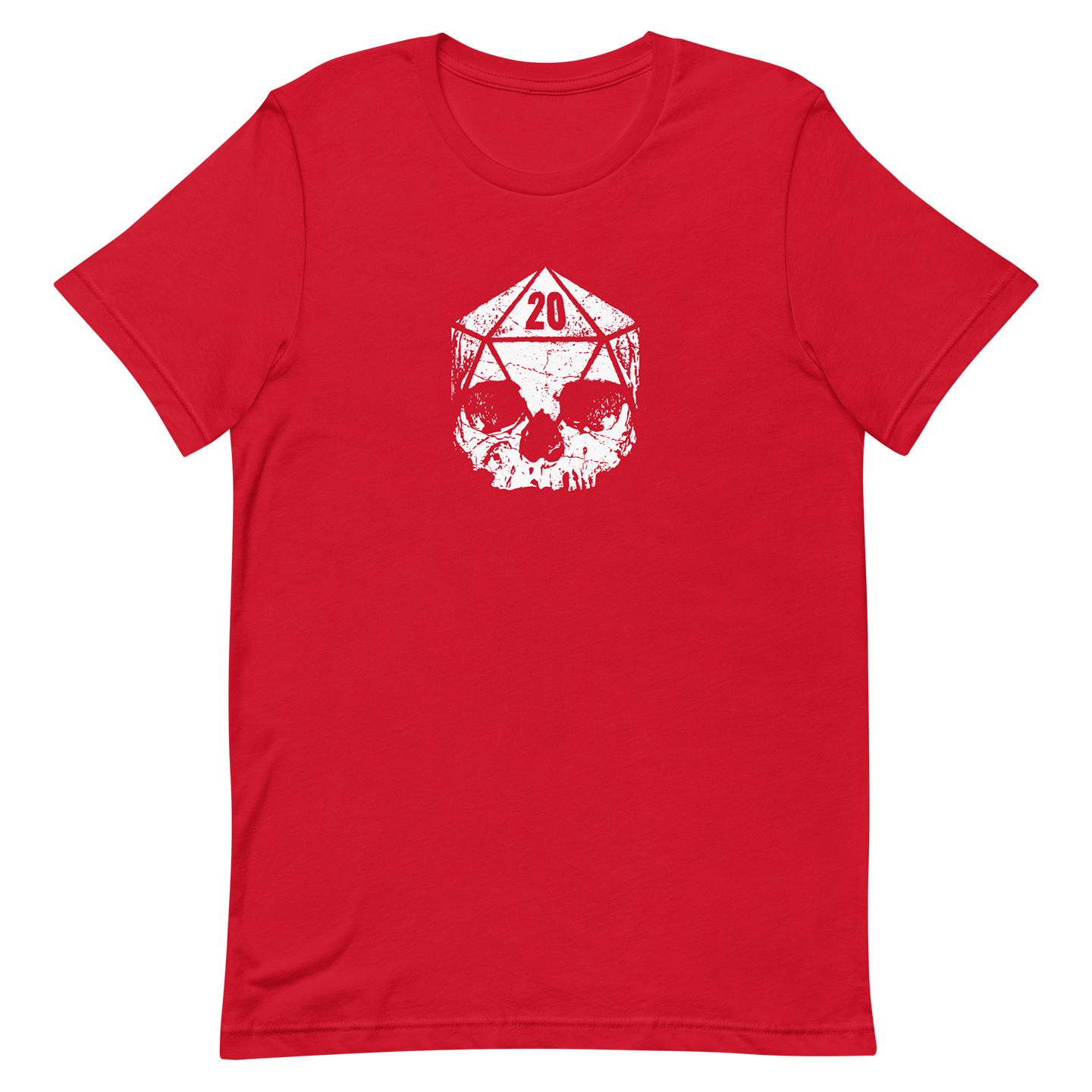 red dice skull d20 tshirt