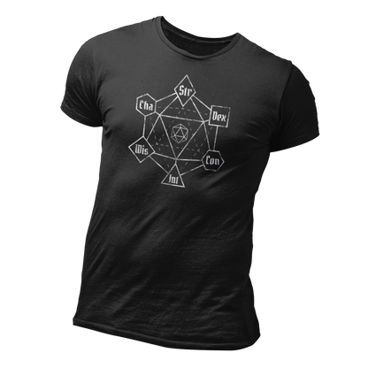 dnd ability magic dice sigil tshirt