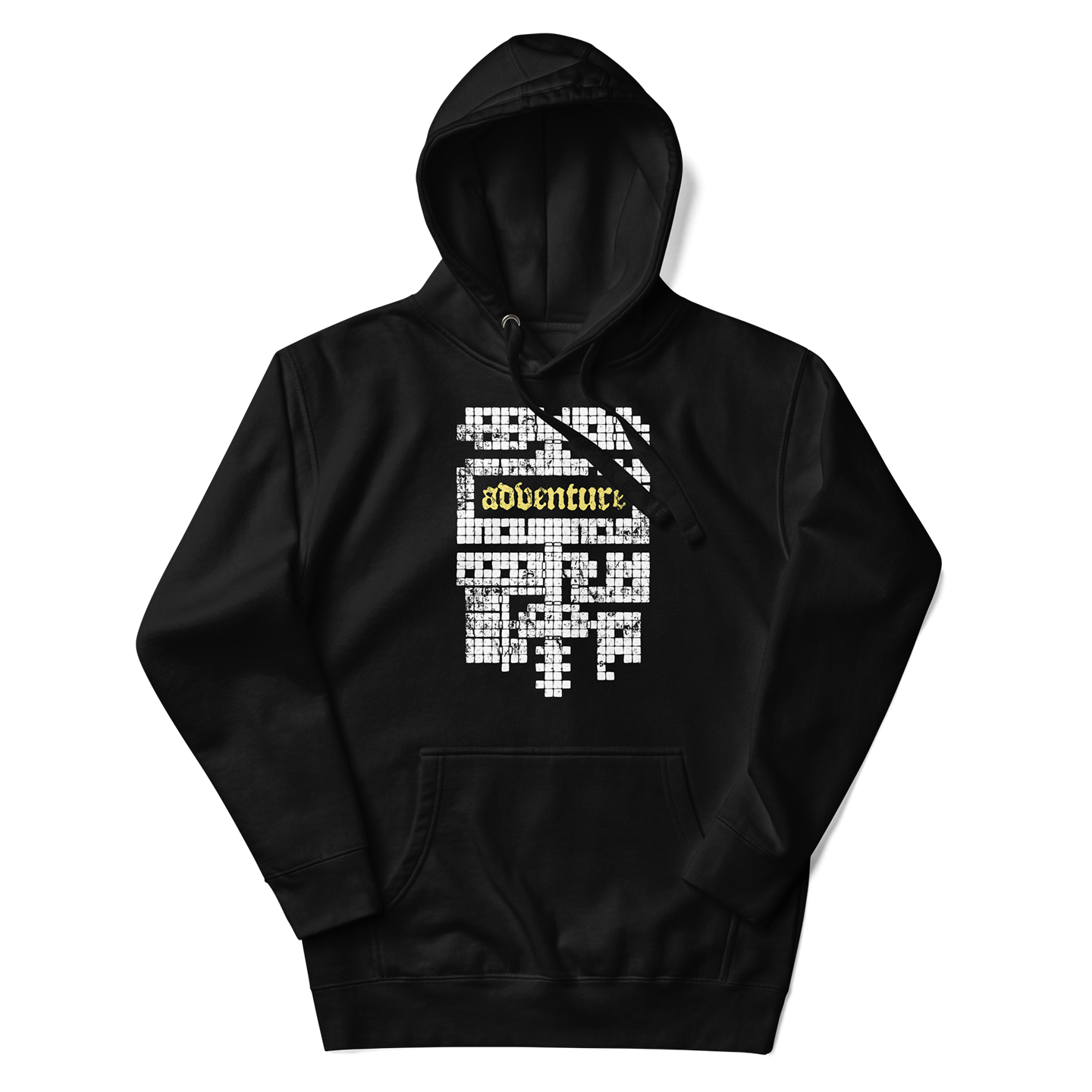 DnD Dungeon Adventure Map Hoodie Black