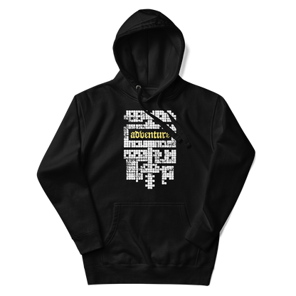 DnD Dungeon Adventure Map Hoodie Black