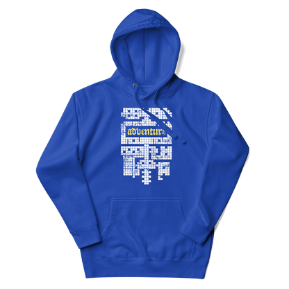 DnD Dungeon Adventure Map Hoodie Blue