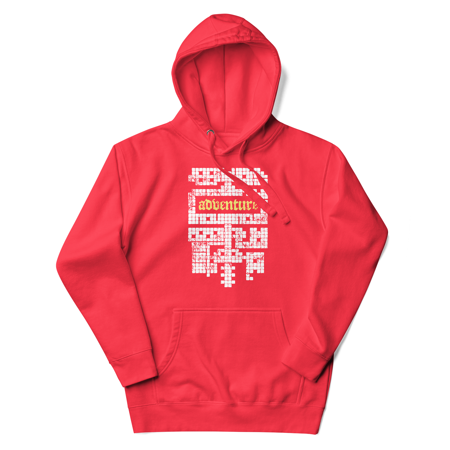 DnD Dungeon Adventure Map Hoodie Red