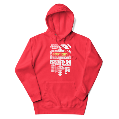 DnD Dungeon Adventure Map Hoodie Red