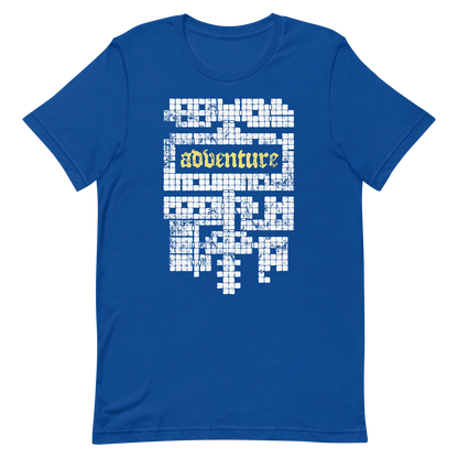 blue dnd dungeon adventure map tshirt