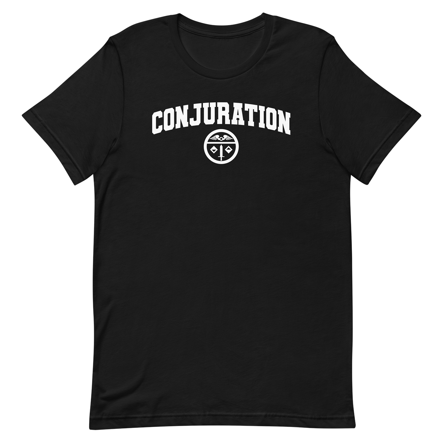 black dnd magic school conjuration tshirt