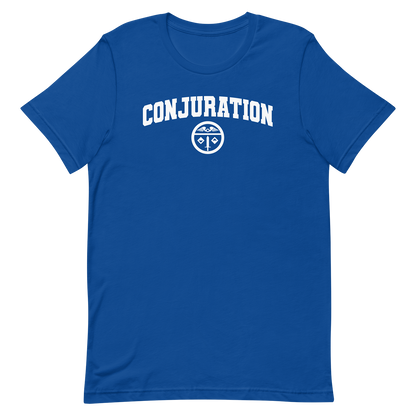 blue dnd magic school conjuration tshirt