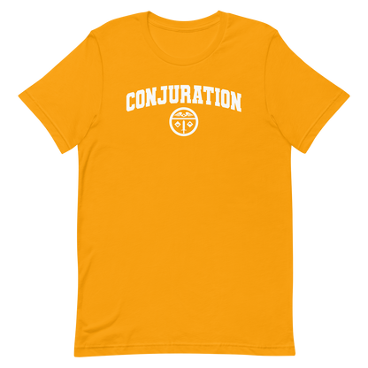 yellow dnd magic school conjuration tshirt