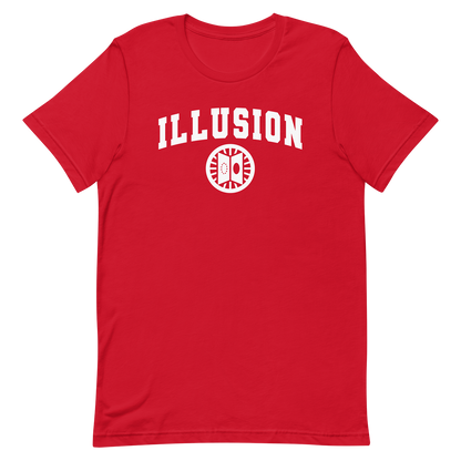 red dnd magic school illusion tshirt