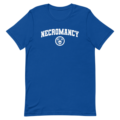 Blue DnD Magic School Necromancy Tshirt