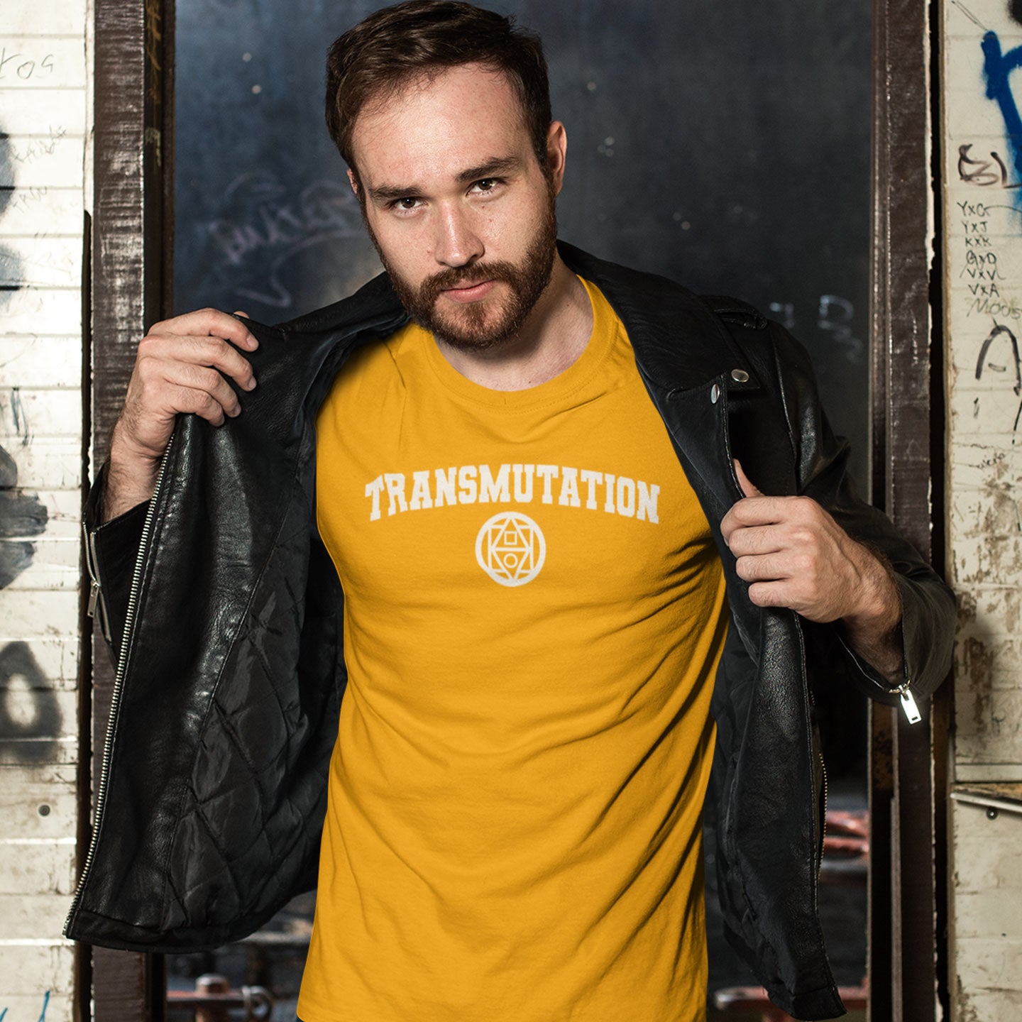 Model wearing DnD Magic School Transmutation Tshirt