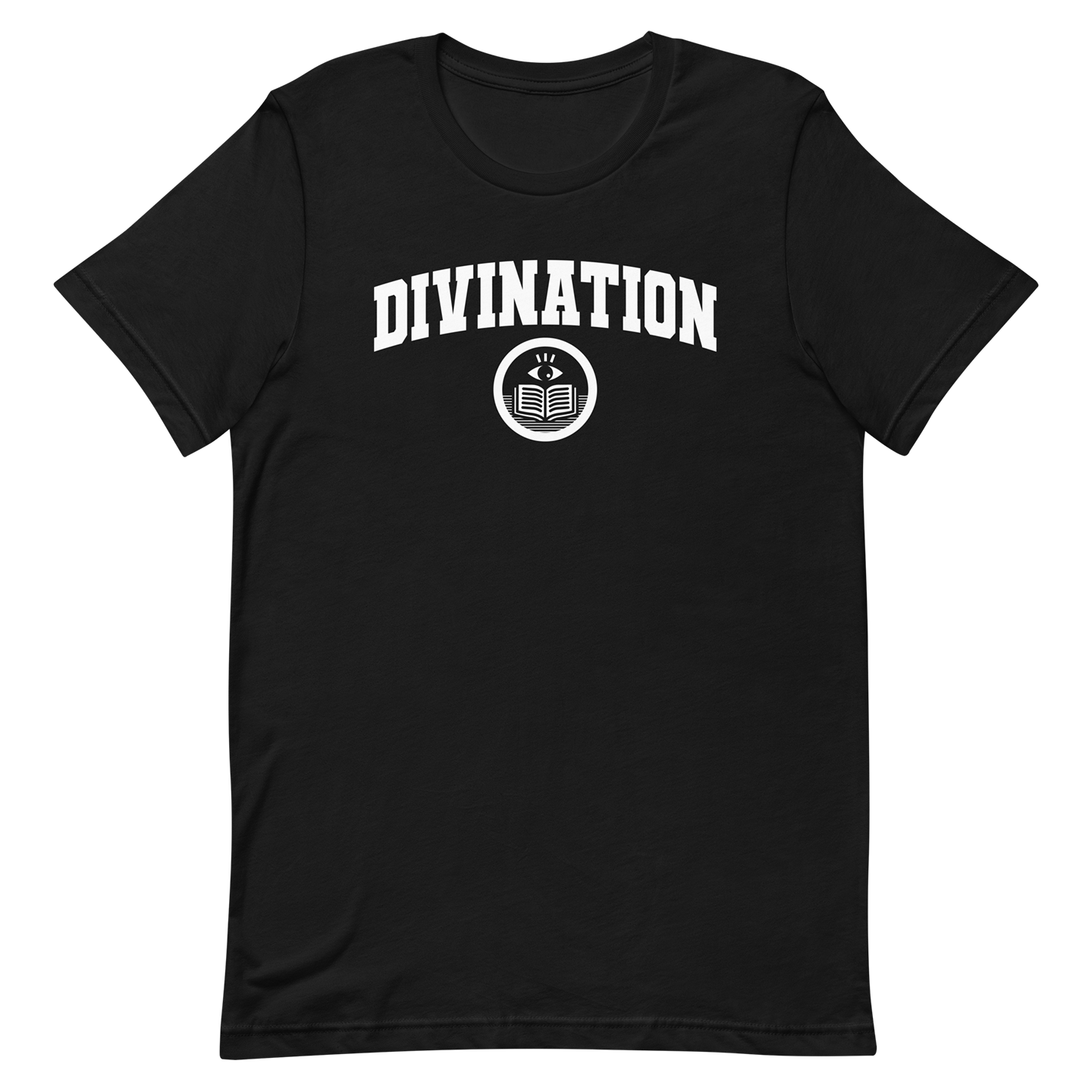 black dnd magic school divination tshirt