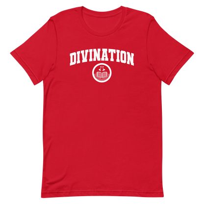 red dnd magic school divination tshirt