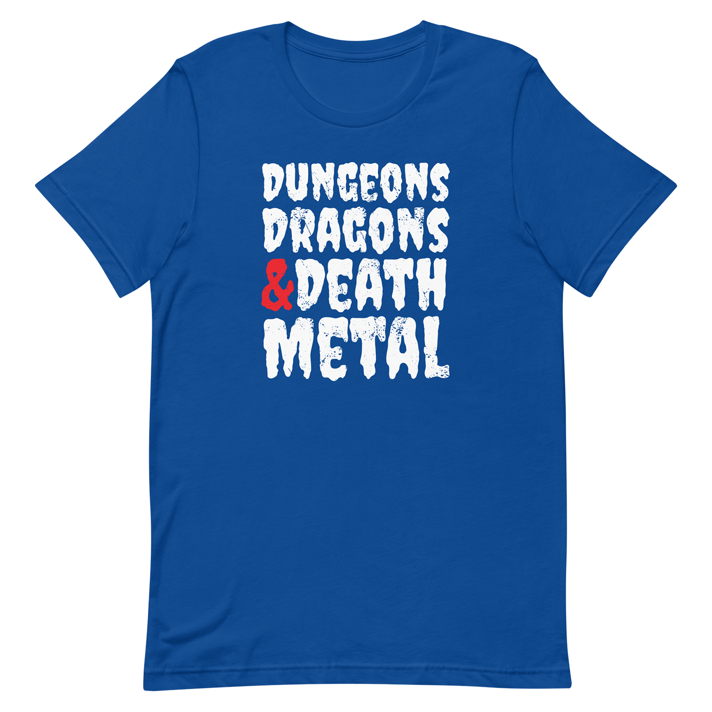 Blue dungeons dragons and death metal tshirt