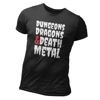 Dungeons dragons and death metal tshirt