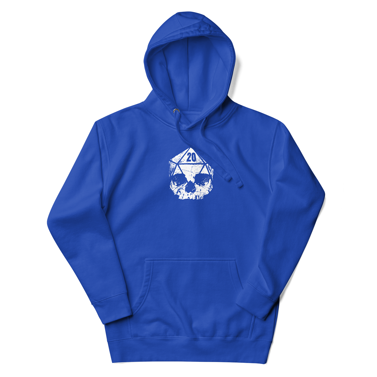 Heavy Metal D20 Dice Skull Hoodie Blue