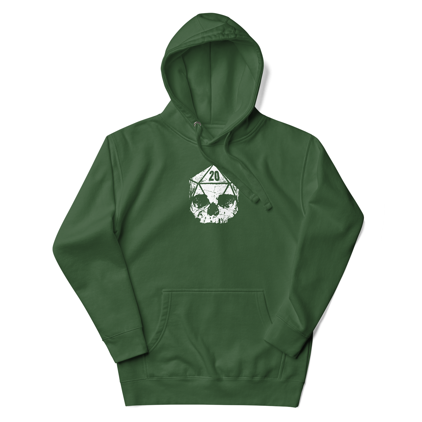 Heavy Metal D20 Dice Skull Hoodie Green