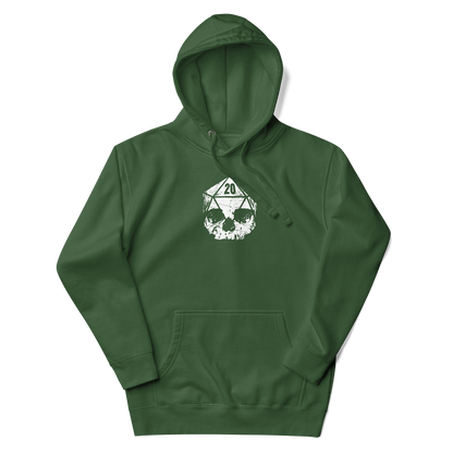 Heavy Metal D20 Dice Skull Hoodie Green