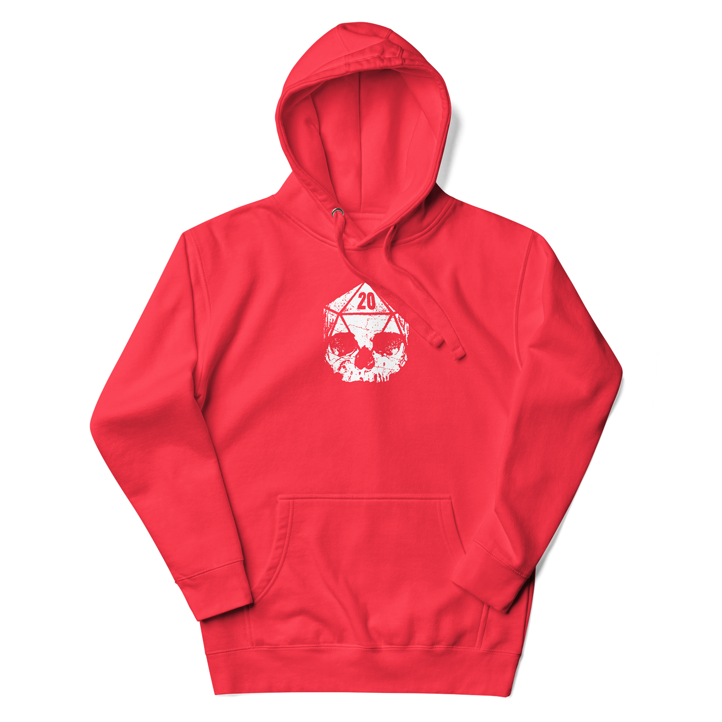 Heavy Metal D20 Dice Skull Hoodie Red