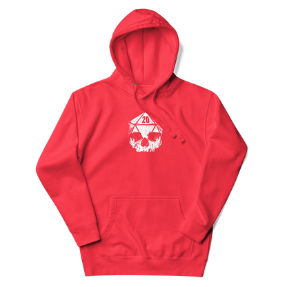 Heavy Metal D20 Dice Skull Hoodie Red