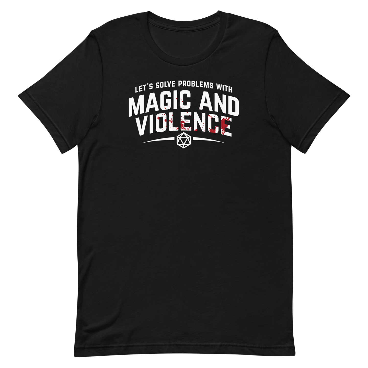 black Lets solve problems with magic and violence tshirt