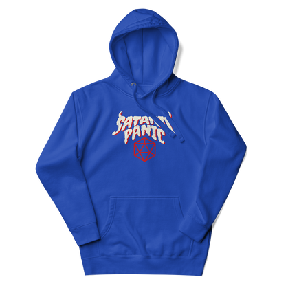 Satanic Panic 80s Gaming Hoodie Blue